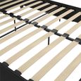 Dakota Fabric Bed - Black - Sizes Available - 4026009UK