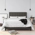 Emily Linen Fabric Bed - Grey - 5ft King Size - 4108439UK