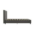 Emily Linen Fabric Bed - Grey - 5ft King Size - 4108439UK
