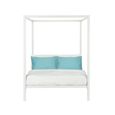 Modern Metal Bed - White - 4ft 6in Double - 4073139UK