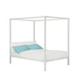 Modern Metal Bed - White - 4ft 6in Double - 4073139UK