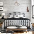 Novogratz Bushwick Metal Bed - Grey - Sizes Available - 4044429NUK