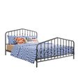 Novogratz Bushwick Metal Bed - Grey - Sizes Available - 4044429NUK