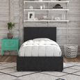 Novogratz Kelly Bed with Storage - Dark Grey -  3ft Single - 4296419NUK