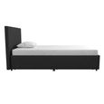 Novogratz Kelly Bed with Storage - Dark Grey -  3ft Single - 4296419NUK