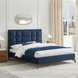 Clarke Bed - Navy Fabric - Sizes Available