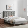 Clarke Bed - Silver Fabric - Sizes Available