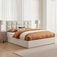 Clarke Ottoman Storage Bed - Natural Fabric - Sizes Available