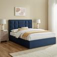 Clarke Ottoman Storage Bed - Navy Fabric - Sizes Available