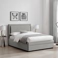 Lawson Storage Bed - 2 Drawer - Grey Fabric - Sizes Available
