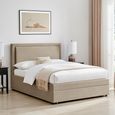 Lawson Storage Bed - 2 Drawer - Taupe Fabric - Sizes Available