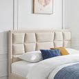 Clarke Bed - Natural Fabric - Sizes Available
