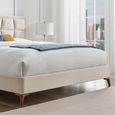 Clarke Bed - Natural Fabric - Sizes Available