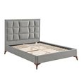 Clarke Bed - Silver Fabric - Sizes Available