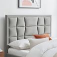 Clarke Bed - Silver Fabric - Sizes Available