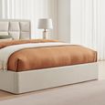 Clarke Ottoman Storage Bed - Natural Fabric - Sizes Available