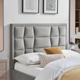 Clarke Ottoman Storage Bed - Silver Fabric - Sizes Available