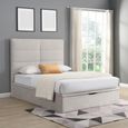 Jessica Ottoman Storage Bed - Beige - Fabric - Sizes Available