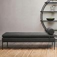Harley Day Bed - Dark Grey Linen Fabric
