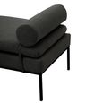 Harley Day Bed - Dark Grey Linen Fabric