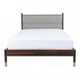 Bali Bed - Grey and Dark Ebony - Fabric and Wood - Sizes Available