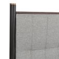 Bali Bed - Grey and Dark Ebony - Fabric and Wood - Sizes Available