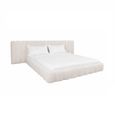Cupidon Ottoman Storage Bed - 6ft Queen Size - Cream - Fabric