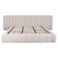 Cupidon Ottoman Storage Bed - 6ft Queen Size - Cream - Fabric
