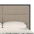 Orchid Bed - 4ft 6in Double - Wenge Black and Beige - Fabric and Wood