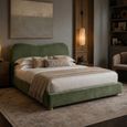 Wave Bed - Olive Green Soft Weave - Fabric - Sizes Available