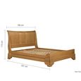 Bordeaux Sleigh Bed - Natural - Oak - Sizes Available