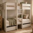 Celeste Bunk Storage Bed - Nordic White - Wood