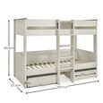 Celeste Bunk Storage Bed - Nordic White - Wood