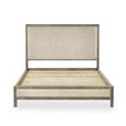 Lucie Bed - Ivory - Fabric and Wood - Sizes Available