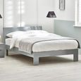 Manhattan Bed - Grey High Gloss - Sizes Available