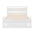 Venice Bed - 4ft 6in Double - Surf White - Wood and Metal