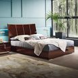 Bellagio Bed - High Gloss Walnut - Wooden - Sizes Available