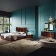 Bellagio Bed - High Gloss Walnut - Wooden - Sizes Available