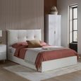 Haven Ottoman Storage Bed - White - Fabric - Sizes Available