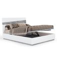 Alba Italian Bed - White - Carrara Marble Inlay - Sizes Available