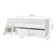 Poppy Cabin Bed - Storage - White