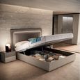 Essenza Italian Fluted Ottoman Storage Bed - Urban Velvet and Tabacco - Sizes Available
