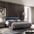 Maia Italian Bed - 5ft King Size - Blue and Silver Birch