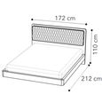 Maia Italian Bed - 5ft King Size - Blue and Silver Birch