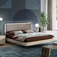 Maia Italian Bed - 6ft Queen Size - Grey and Sand Birch