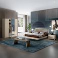 Maia Italian Bed - 6ft Queen Size - Grey and Sand Birch
