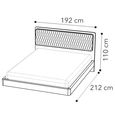 Maia Italian Bed - 6ft Queen Size - Grey and Sand Birch