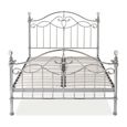 Elena Shiny Nickel Metal Bedstead - 4ft Small Double