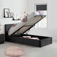 Berlin Ottoman Storage Bed - Black Velvet Fabric - Sizes Available