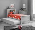 Clearance - Maine Bookcase Bed - Grey - 3ft Single Bed - FSS15967